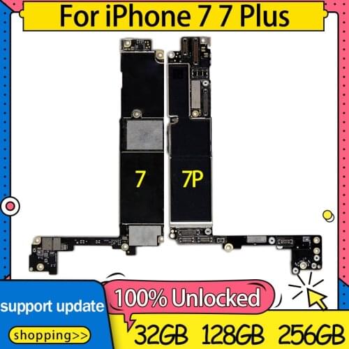 100% Unlocked motherboard For iPhone 7 7 Plus Motherboard With Touch ID,For iPhone 7 7P Logic Board Mainboard With IOS System