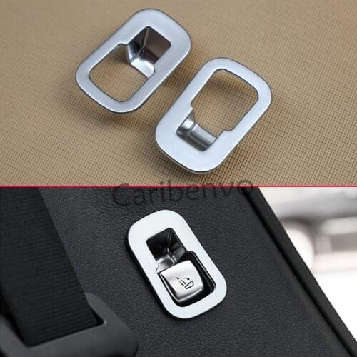 Matte Chrome Interior Rear Seat Switch Accessories Trims For Mercedes-Benz GLC X253 C253 GLC200 GLC260 GLC220d GLC300 Car Covers