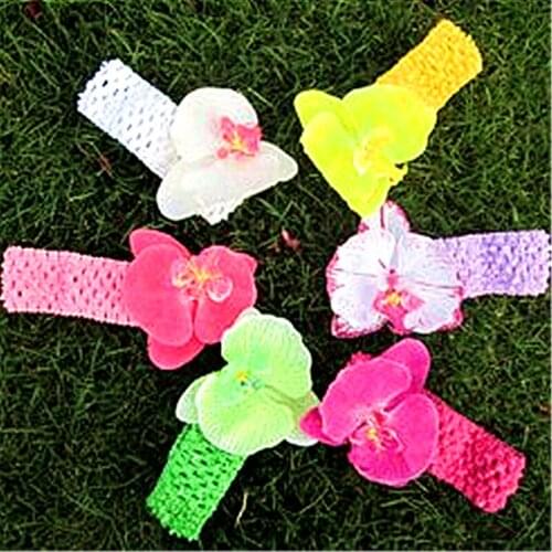 3pcs butterfly flower Bowknot Headwear Kids Lace Hair Accessories Phalaenopsis Extension Baby girls birthday dance gifts kids