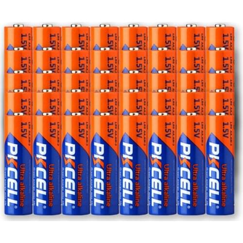 40Pcs 5Card PKCELL 1.5V E91 AM3 MN1500 LR6 AA Alkaline Batteries For electric toys camera flash razors
