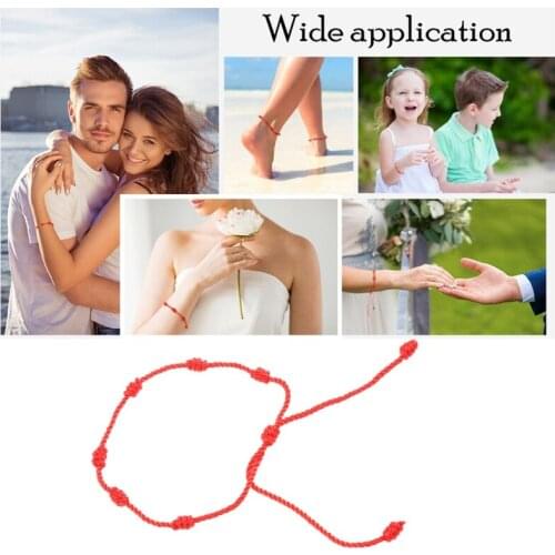 7 Knots Red String Bracelet Handmade Protection Eye Good Luck Amulet for Success Prosperity Couples Friendship Bracelet T84A