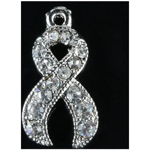 15pcs Rhinestone Ribbon Shaped Spacer Loose Beads Charms For Jewelry Making DIY Necklace Bracelet Accessories