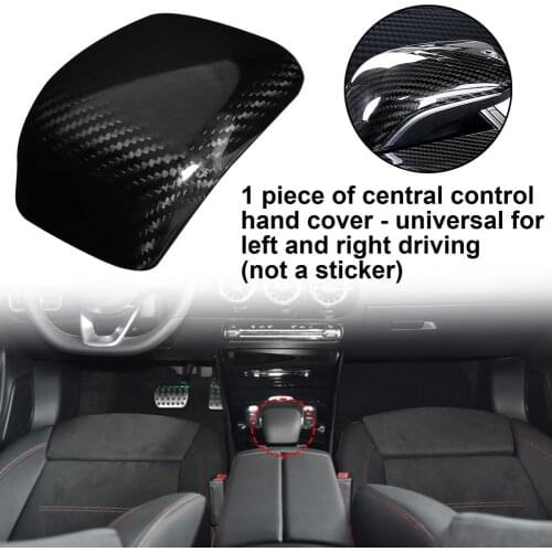 Armrest Mouse Shell Waterproof Delicate Carbon Fiber Luxury Center Console Gear Armrest Mouse Cover for Mercedes-Benz CLA/A-clas