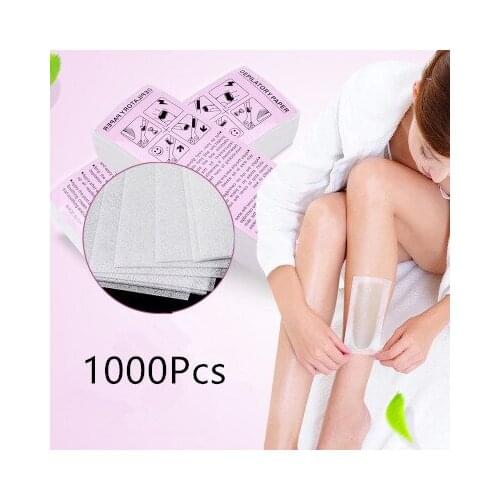 1000pcs/lot Hot Hair Removal Waxing Depilatory Nonwoven Epilator Wax Strip Paper Set Women Beauty Shaving Hair Removal