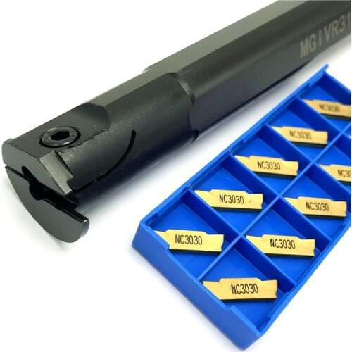 1PCS MGIVR2520-5 MGIVR3125-5 Inner diameter slotted tool holder +10pcs Carbide Inserts MGMN500 grooving inserts Turning Insert