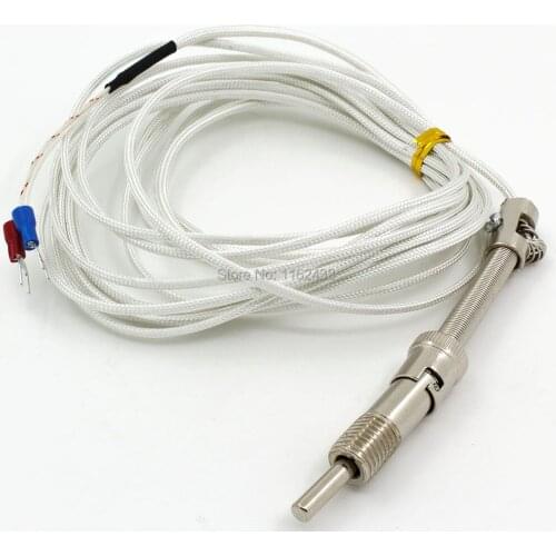 FTARS01 K E type 5m fibreglass braided cabel M12 pressure spring 32mm sleeve length thermocouple temperature sensor WRNT WRET