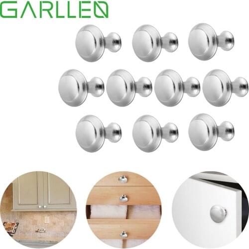 GARLLEN 10pc Cabinet Knob White Round Mushroom Shape Pull Handle 27mm for Drawer Door Cupboard Wardrobe Antique Bronze Style