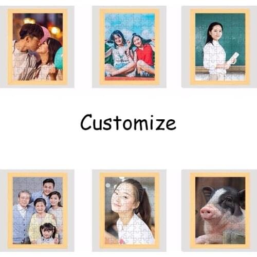 Custom Jigsaw Puzzle with Your Own Picture Printing Children Jigsaw with1000Pcs Wood Photo Frame