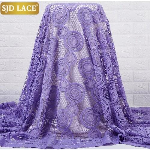 SJD LACE Latest Guipure Cord Lace With Hole African Lace Fabric High Quality Water Soluble Nigerian Cord Laces For Wedding A2314