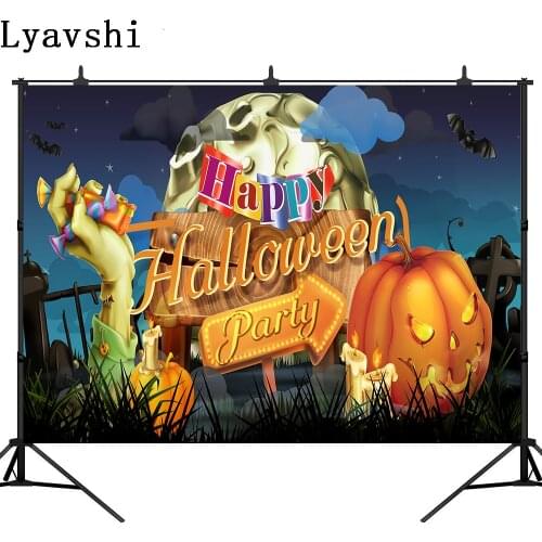 Lyavshi Halloveen background horror pupkins haunted Happy Halloween party zombie background photography studio background