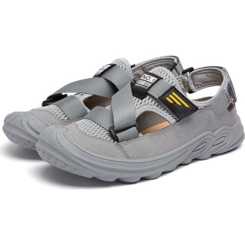 Aqua Shoes Men Summer Casual Sandals Mesh Fabric Breathable Hard-Wearing Seaside Pool River Upstream Beach Water Shoes