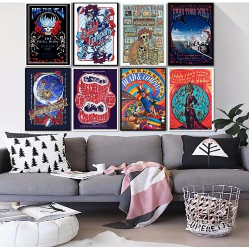 The Grateful Dead Posters Rock Music Posters Canvas Paintings Print Nordic Wall Art Picture Home Decor