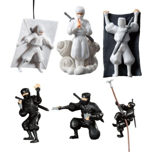Pvc figure model toy Japanese ninja 6pcs/set