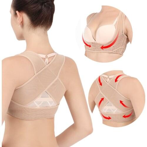 Adjustable Women Elastic Back Support Belt Chest Posture Corrector Shoulder Brace Body Shaper Corset