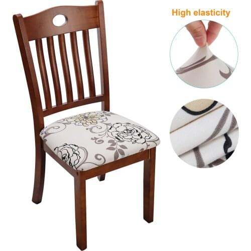 Removable Chair Covers Set Washable Elastic Spandex Modern Printed Chair Protector Seat Case Kitchen Restaurant housse de chaise