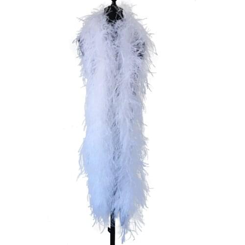 Ostrich Feather Boa Beautiful Plumes Shawl Dyed Colored for Carnival Party Clothing Decorative Accessory 6 Ply/1 Pcs