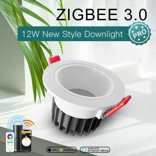 GLEDOPTO Zigbee LED Downlight 220V 12W Dimmable Waterproof IP54 Recessed Ceiling Lamp Kitchen Bedroom Corridor Bathroom Light