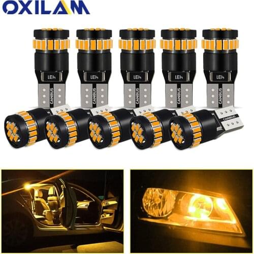 OXILAM 10x Canbus T10 W5W Led Light Bulb Car Interior Lighting for Seat Leon 2 fr Ibiza 6l 6j Altea Cordoba Toledo Parking Lamp