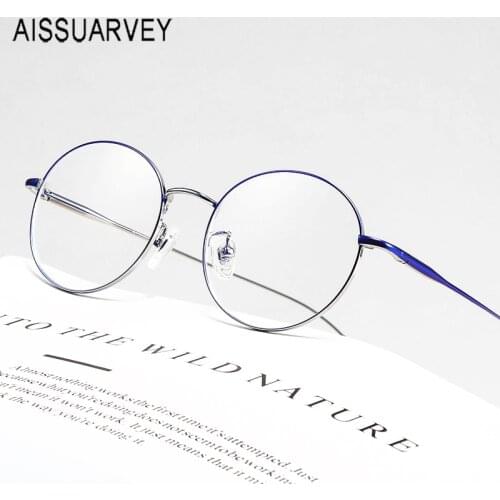 Titanium Round Optical Blue Light Glasses Blue Filter Men Blue Light Blocking Anti Blue Light Glasses for Women Computer Glasses