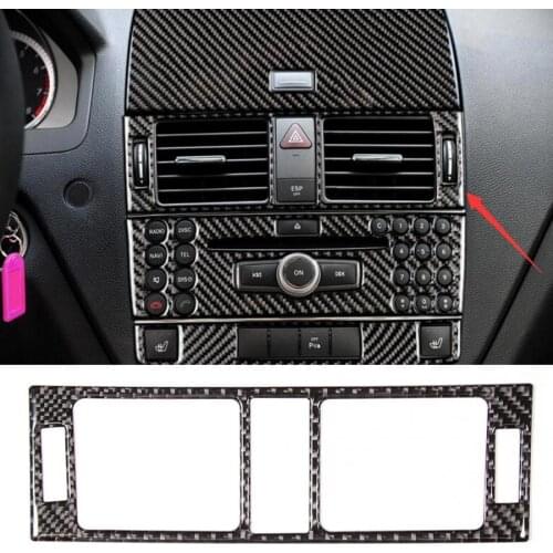 Carbon Fiber Center Console A/C Air Vent Panel Trim Fit for Mercedes Benz C Class W204 2005 2006 2007 2008 2009-2012 car styling
