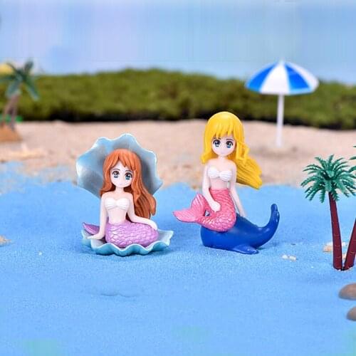 Mermaid Cake Decor Little Mermaid1st Cake Topper Under the Sea Shell Princess DIY Micro Toy Happy Birthday Party Decor Kids Girl