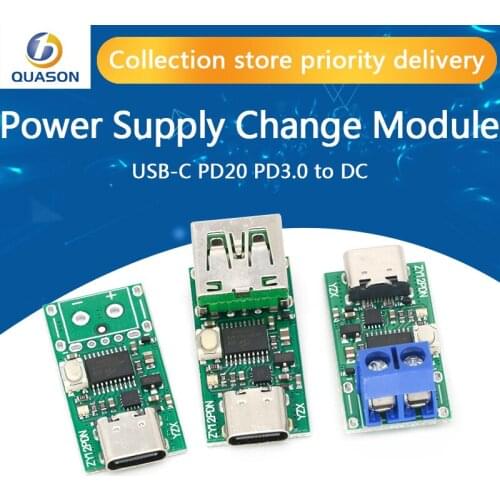 Type-C USB-C PD2.0 3.0 TO DC USB decoy fast charge trigger Poll detector PD 5A 9v 12v 15v 20V or automatic test