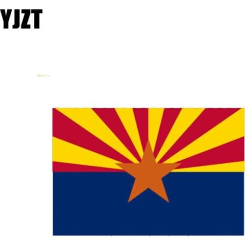 YJZT 9.9CM*6.5CM Arizona State Flag Car Sticker Accessories PVC Decal 6-0287