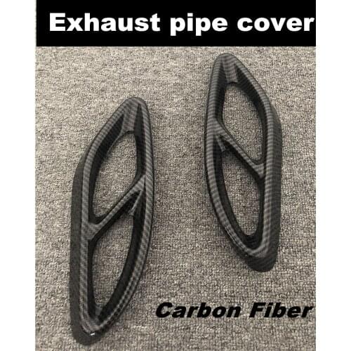 Rear Dual Exhaust Pipe Cover For Mercedes Benz C E Class GLC GLE GLS W205 W212 X253 W292 X166 A Pair Car Stainless Steel Sticker