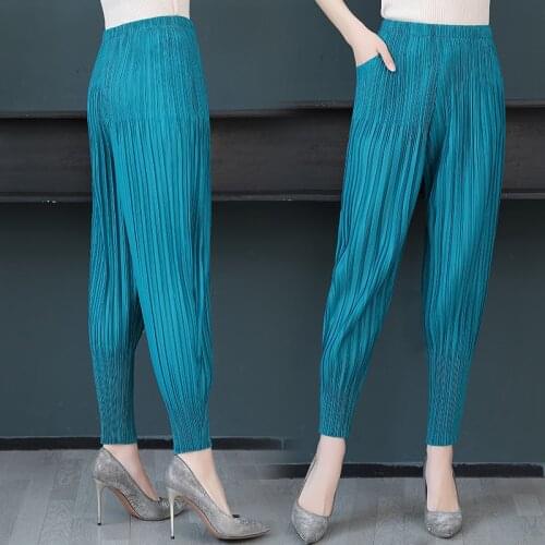 18 Colors Miyak pleated pants Women Harem Pants Loose Plus Size Ankle-Length Pants joggers Korean women