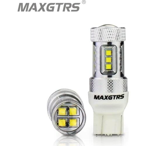 2x High Power 30W 50W 80W CREE Chip T20 7443 W21/5W Auto LED Bulbs Car Reverse Lights Signal Backup DRL Lights White Red Amber