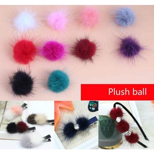 2pcs/lot 3mm Plush Ball Craft Soft Material DIY Wedding Home Party Decor Christmas Handmade Sewing Hair Bow Accessories Supplies