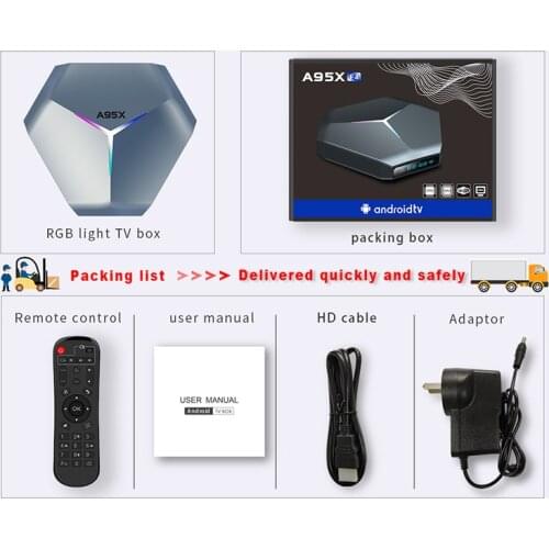 50PCS LOT A95X F4 RGB Amlogic S905X4 Smart Android 10 TV Box 4K HD YouTube 4GB RAM 32GB 64GB 128GB ROM Wifi Set Top Box 2G 16G