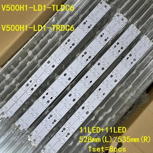 8pcs/Kit LED strips for TOSHIBA 50 TV 50L2200U 50M2U V500HK1 LD1 V500H1 LD1 TLDC6 V500H1 LD1 TRDC6