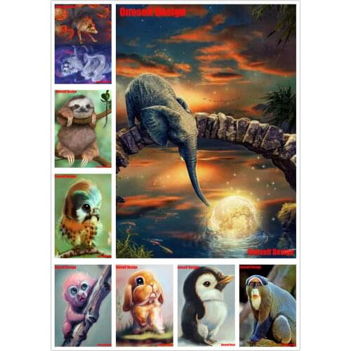 Diy 5D Diamond embroidery Full Cate Animal rhinestone pictures Diamond Painting Full Square Animal Various Christmas Day Gift