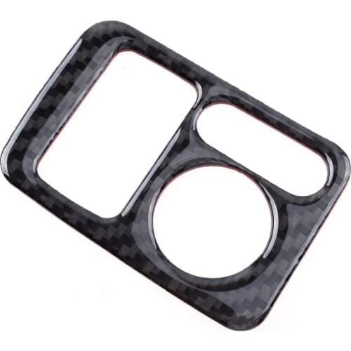 Car Black Carbon Fiber Headlight Button Panel Frame Cover Trim Decoration Fit For Honda CR-V 2007 2008 2009 2010 2011 LHD