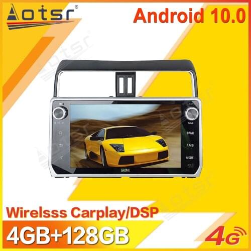 128G Android Car Multimedia Stereo Player For Toyota Land Cruiser Prado 2018 - 2020 Tape Radio Recorder GPS Navi Head Unit 2 Din