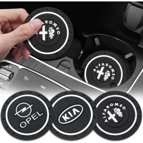 2pcs Car Cup Holder Non-slip Mat Interior Decoration Car Accessories For Ford focus mk2 Peugeot Hyundai Suzuki Mitsubishi MINI