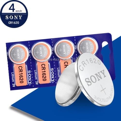 4Pcs/Lot For Sony Original cr1620 Button Cell Batteries For Watch 3V Lithium Battery CR 1620 BR1620 Remote Control Calculator