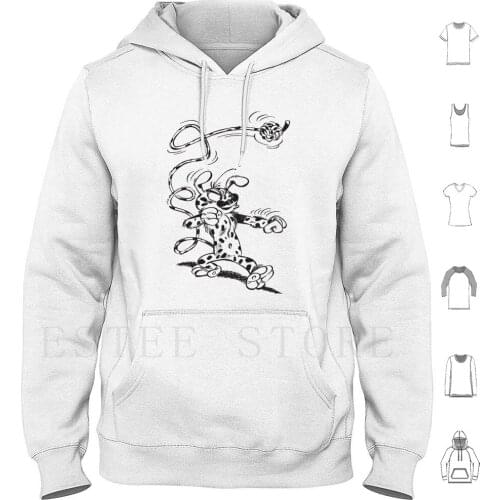 Marsupilami Boxing Black Hoodies Comic Book Character Yellow Andre Spirou Belgium France Fantasio Pet Magazine