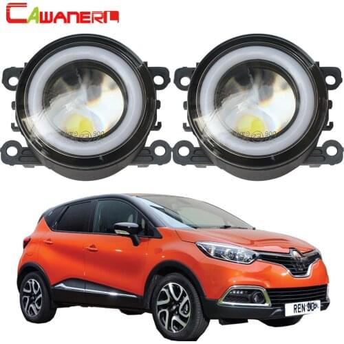 Cawanerl For Renault Captur Car H11 LED Fog Light COB Angel Eye Daytime Running Light 30W 12V 2013 2014 2015 2016 2017