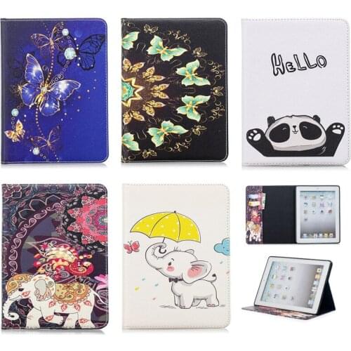 For apple ipad 2 3 4 tablet Case Cover Art Painting Folio Flip leather case for ipad3 ipad4 9.7" Folio Cover tablet Stand Shell