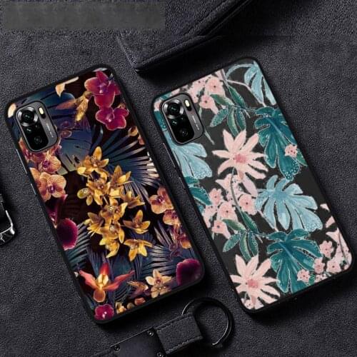 Floral Flower Art Design Phone Case For Xiaomi redmi mi note 9 9a 8 8a 10 9 9s 8 8t 7 9t 10 pro max mobile bags coque cover