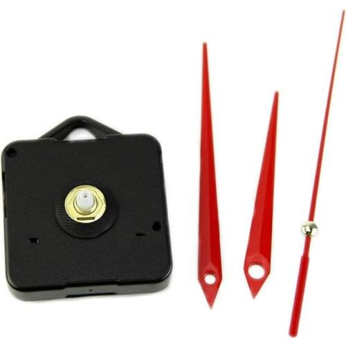 DIY Red Mute Hands Quartz Clock Movement Mechanism Parts Kit Repair Tool