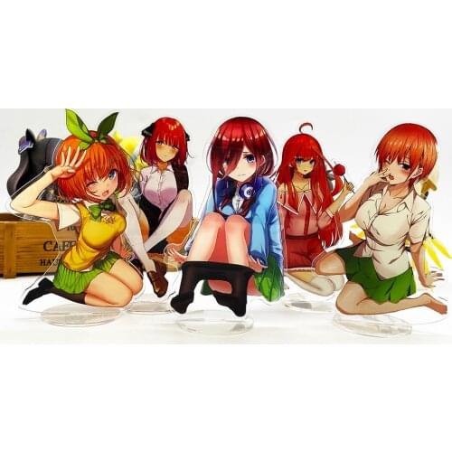 Gotoubun no Hanayome Nakano Ichika Nino Miku Yotsuba Itsuki HF acrylic stand figure model plate holder cake topper anime toy