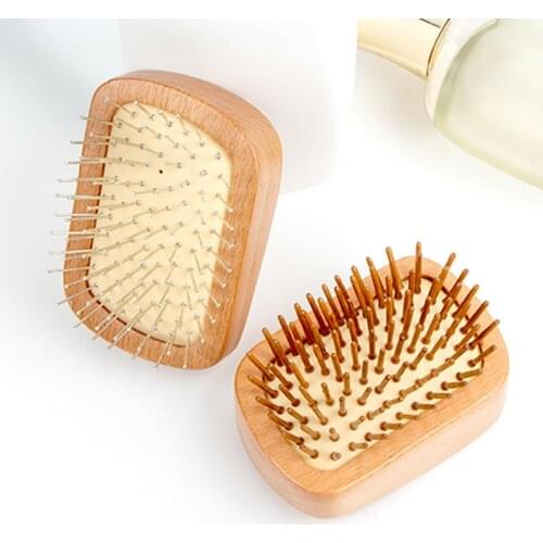 Beech Steel Needle Wooden Needle Air Cushion Comb Without Handle Comb Hair Airbag Massage Comb Hair Smoothing Detangling Hair