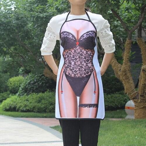 Kitchen Sexy Apron Digital Print Bibs Woman Funny Cooking Baking Apron Party Cleaning Cute Aprons For Woman And Man delantales