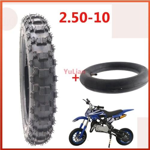 Mini Dirt Bike 2.50-10 Tire for Mini Apollo Cross-country Motorcycle Honda CRF50 XR50 Yamaha PW50 Front Rear Wheel Tyre