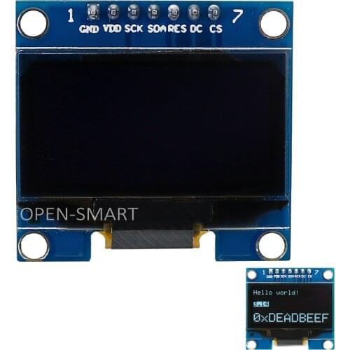 1.3 inch SH1106 OLED Display Module for Arduino 1.3", 128 x 64 Interface, White Color, with 4SPI Interface