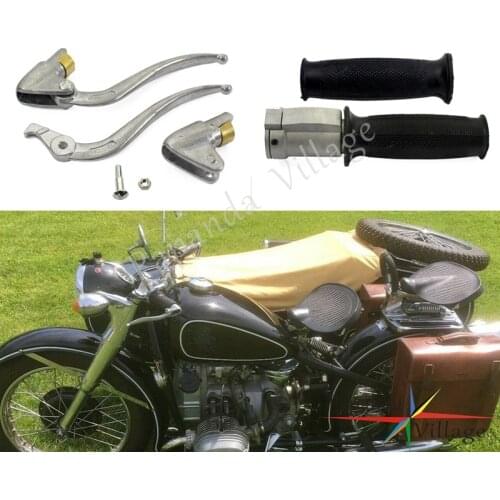 Motorbike Brake Clutch Lever & Hand Grips Handle Control Lever Handlebar End Grip for Zündapp DB DS KS K750 KS750 R71 Sidecar