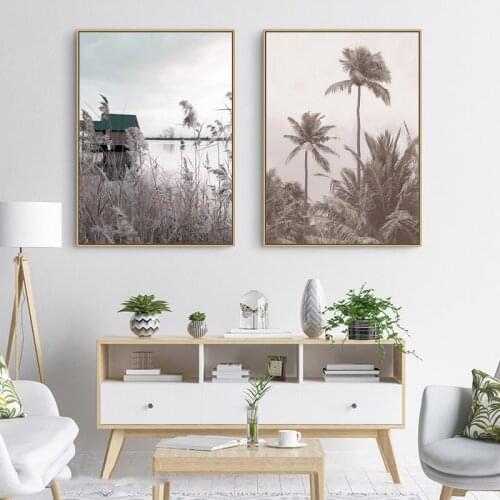 Nordic Canvas Painting Landscape Wall Art Decoration for Home Room Posters and Prints for Living Room Frameless Picture